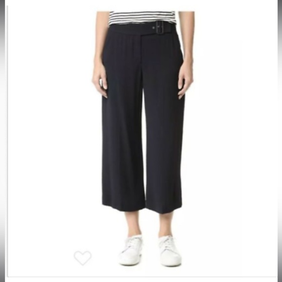 EUC A.L.C Navy Emily Gaucho Belted pants. Zipper fly. Size 4. - Picture 5 of 16